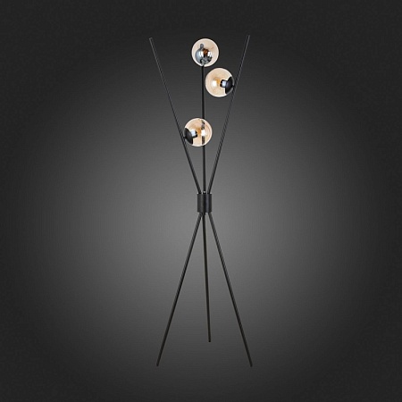 Торшер ST-Luce Черный/Коньячный E27 3*40W SL549.505.03 - фото