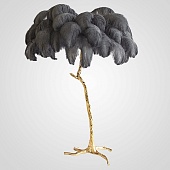 Торшер Страусиные Перья Feather Lamp A Modern Grand Tour Черный Imperiumloft 189584-22