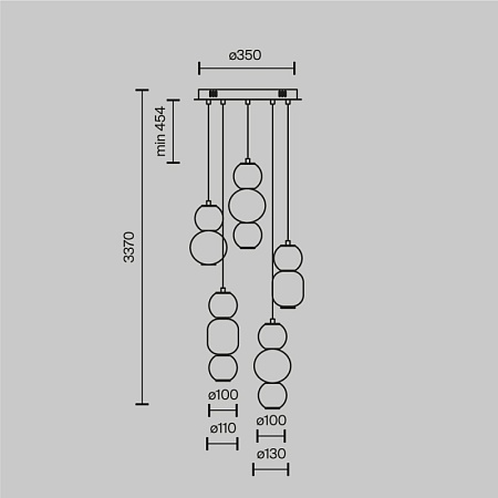 Подвесной светильник Maytoni Drop MOD273PL-L80G3K - фото
