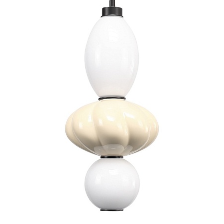 Светильник подвесной ST-Luce черный/желтый, опаловый LED 1*18W 3000K SL6134.413.01 - фото