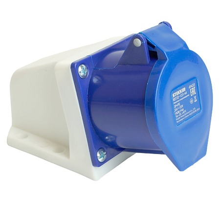 Розетка стационарная ST-123 32А 220В 2P+PE IP44, RST32-123-44, RST32-123-44, Stekker - фото