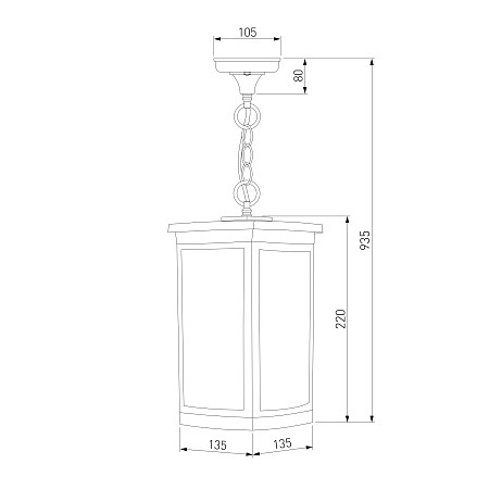 Подвесной уличный светильник Lame H кофе IP33 GL 1006H Elektrostandard - фото