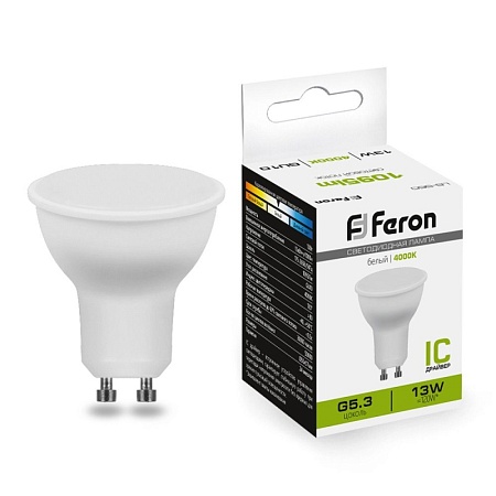 Лампа светодиодная Feron LB-960 MR16 GU10 13W 175-265V 4000K - фото