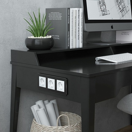 Рамка из металла на 3 поста Platinum черный алюминий W0032608 - фото