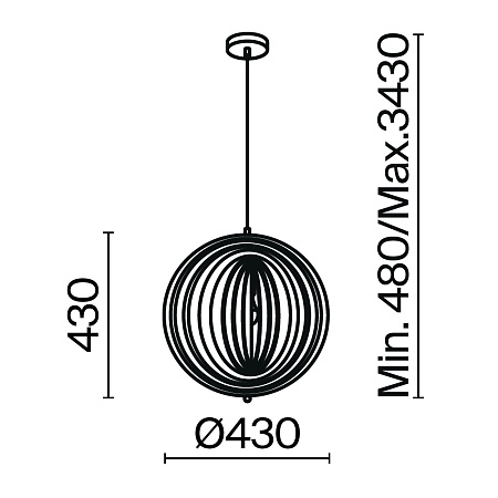 Подвесной светильник Maytoni MOD197PL-01W - фото