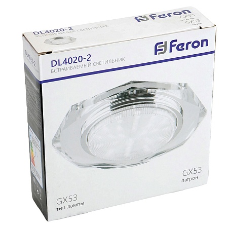 Светильник встраиваемый Feron DL4060-2 потолочный GX53 прозрачный - фото