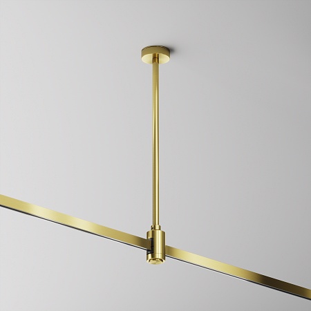 Крепление потолочное Medium 300мм с вводом питания Flarity латунь - фото