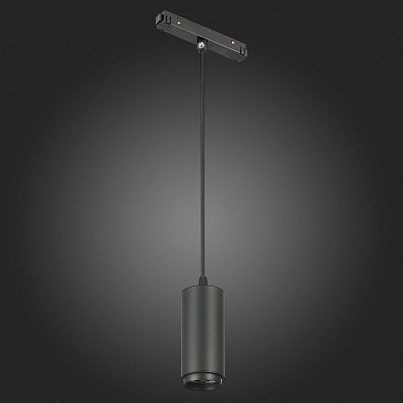 Магнитный трековый светильник подвесной ZOOM Черный LED 1*6W 3000K 667Lm Ra>80 10-60° I ST357.433.06 - фото