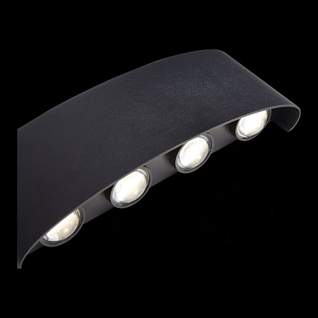 Светильник уличный настенный ST-Luce Черный кварцевый LED 8*1W 4000K SL089.401.08 - фото