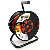 Удлинитель на катушке Stekker STD03-44-50 Standart 4-местный с/з ПВС 3*1,5, оранжевый, 16А, IP44, 50м (29408)