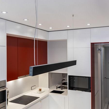 Линейный светодиодный подвесной односторонний светильник 103см 20Вт 3000К черный LSG-01-1-8*103-16-3000-MSh Elektrostandard Pro - фото