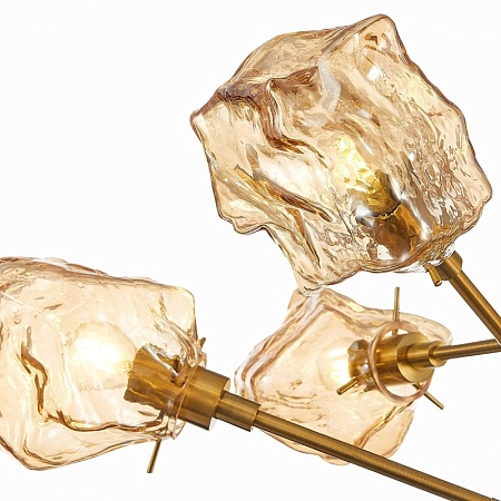 Люстра потолочная ST-Luce Латунь/Янтарный E14 6*40W SL1175.302.06 - фото