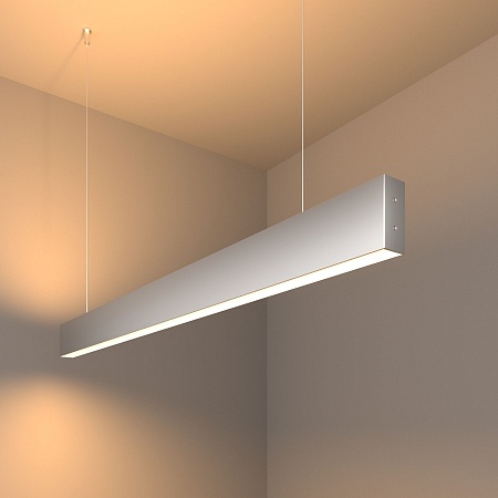 Линейный светодиодный подвесной двусторонний светильник 103см 40Вт 3000К серебряный LSG-01-2-8*103-32-3000-MS Elektrostandard Pro - фото