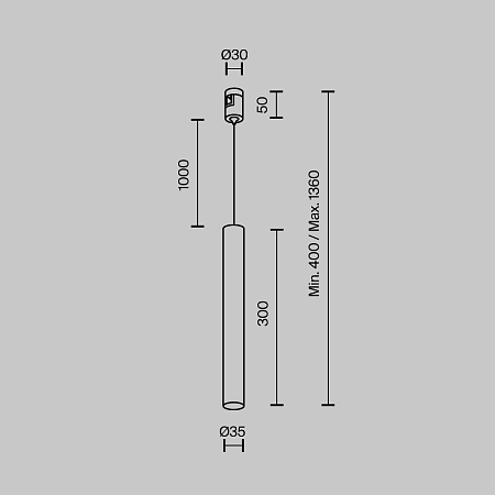Трековый светильник Technical TR155-1-5W3K-PT - фото