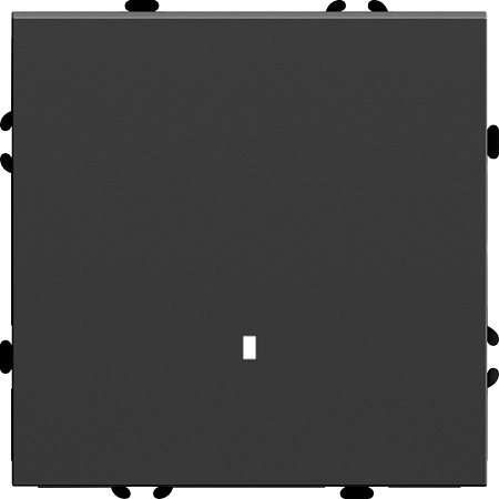 Выключатель 1-клавишный c индикатором (механизм), STEKKER, 250В, 10А, серия Эмили, RSW10-5101-05, черный уголь, soft touch - фото