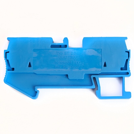 Зажим пружинный, 4-проводной проходной ЗНИ - 2,5 (JXB ST 2,5), синий STEKKER - фото