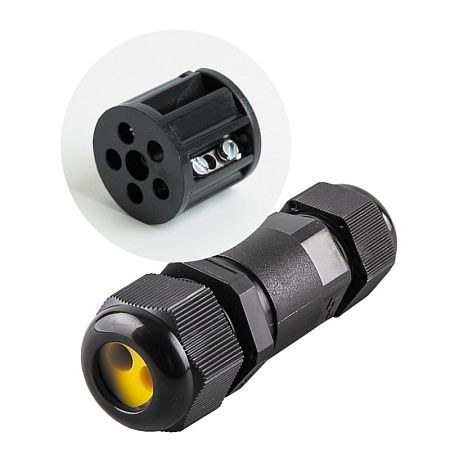 Коробка распределительная FERON LD525 водонепроницаемая на 5 выходов, 450V, 140х100х36, черный - фото