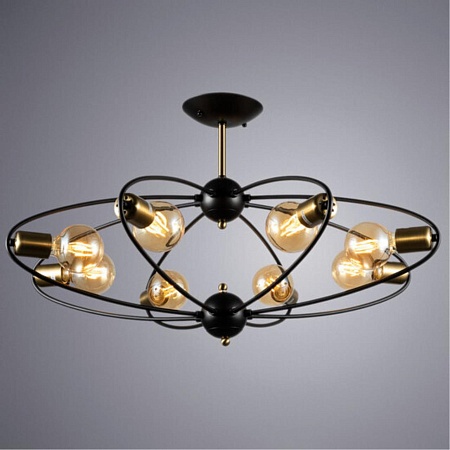Потолочная люстра Arte Lamp GLASGOW A1963PL-8BK - фото