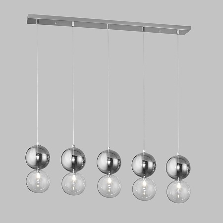 Подвесной светильник Eurosvet 50091/5 хром/дымчатый - фото