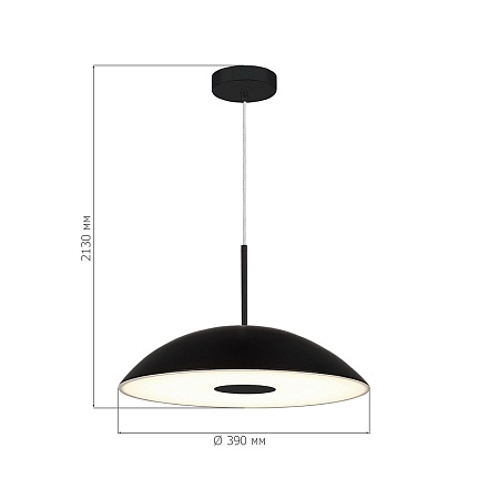 Светильник подвесной ST-Luce Черный/Черный LED 1*24W 3000K SL6128.403.01 - фото