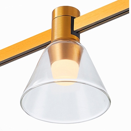 Магнитный трековый светильник FARM Золотистый LED 1*3W 3000K 89Lm Ra90 120 IP20 D90xH10 ST814.206.03 - фото