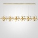 Люстра Tezani Argent Suspension Linear Gold 6L 210 Imperiumloft 177956-22 - фото