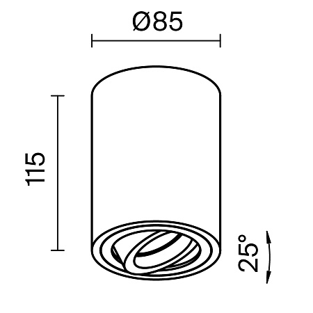 Потолочный светильник Technical Atom C016CL-01B - фото
