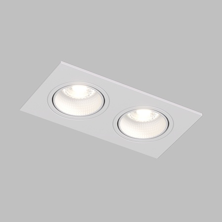 DK3072-WH Встраиваемый светильник, IP 20, 10 Вт, GU5.3, LED, белый/белый, пластик - фото