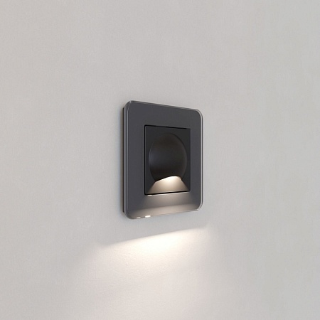 Встраиваемая LED подсветка МУН черный матовый W1154408 - фото