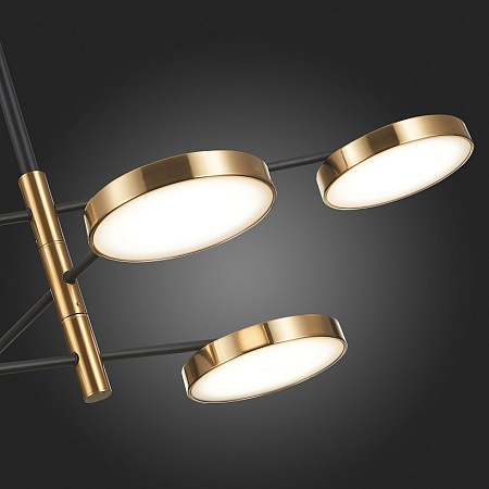 Светильник подвесной ST-Luce Черный/Латунь, Белый LED 6*7,5W 3000K SL1605.413.06 - фото