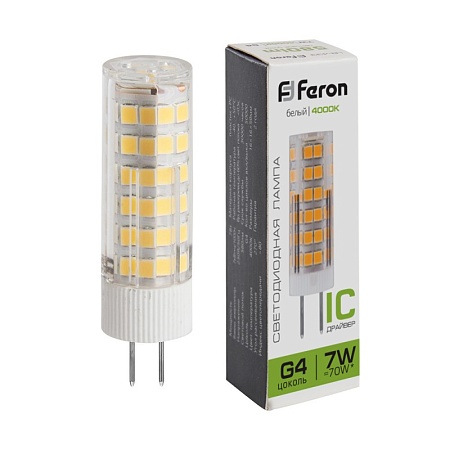 Лампа светодиодная Feron LB-433 G4 7W 175-265V 4000K - фото