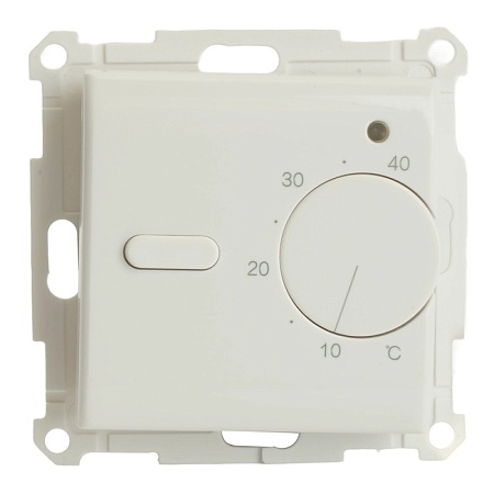 Терморегулятор механический для теплого пола (механизм), STEKKER GLS00-7117-01, 250В, 3500Вт, серия Катрин, белый - фото