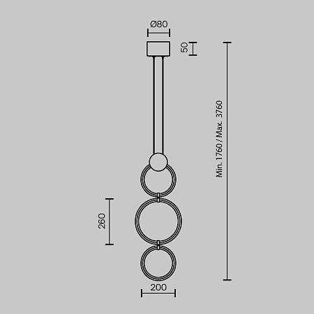 Подвесной светильник Maytoni Link MOD357PL-L20BS3K - фото