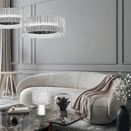 Светильник подвесной ST-Luce Золотистый/Прозрачный LED 1*87W 3000K SL6012.213.01 - фото