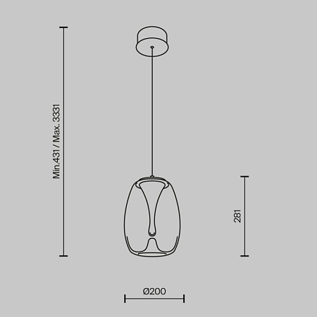 Подвесной светильник Maytoni Splash MOD282PL-L8G3K - фото