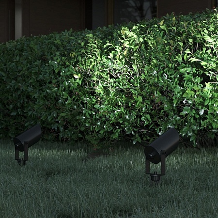 Светильник уличный наземный ST-Luce черный/прозрачный GU10 1*50W SL9014.415.01 - фото