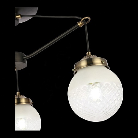 Светильник потолочный Черный, Бронза/Прозрачный, Белый E27 3*60W SLE110302-03 - фото