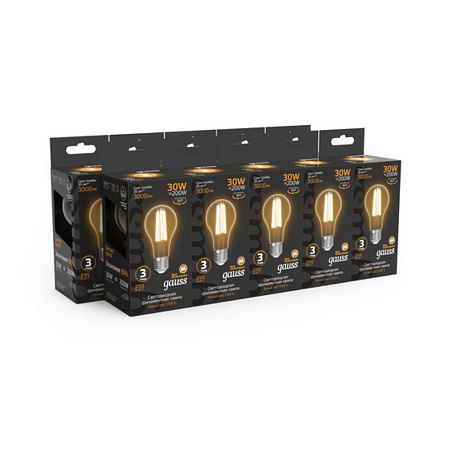Светодиодная филаментная лампа Gauss FILAMENT A70 30W 3000Lm 2700K E27 102902130 - фото