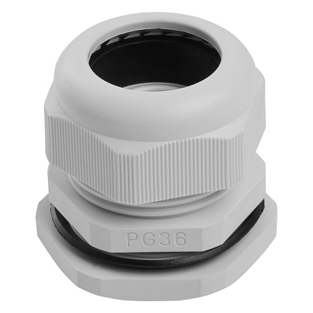 Сальник PG36 диаметр проводника 22-32 мм STEKKER, IP54, серый (DIY упаковка 1 шт) (без мембраны) - фото