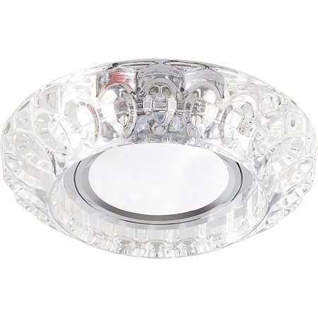 Светильник встраиваемый с LED подсветкой Feron CD987 потолочный MR16 G5.3 прозрачный - фото