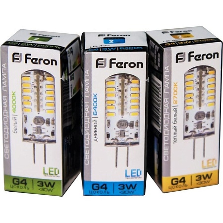 Лампа светодиодная Feron LB-422 G4 3W 12V  2700K - фото