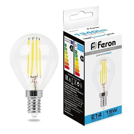 Лампа светодиодная Feron LB-515 Шарик E14 15W 230V 6400K - фото