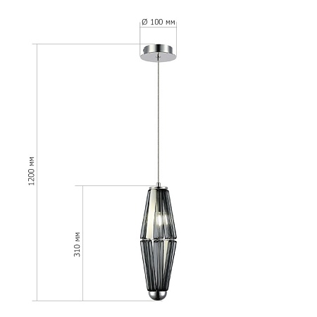 Светильник подвесной ST-Luce Хром/Дымчатый G9 1*5W 4000K SL1242.103.01 - фото