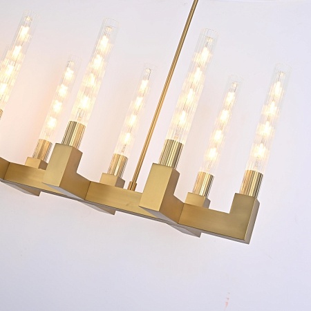 Люстра Canelle Linear Chandelier 12 Modern Brass Imperiumloft 84598-22 - фото