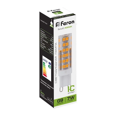 Лампа светодиодная Feron LB-433 G9 7W 175-265V 4000K - фото