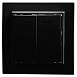 Выключатель 2-клавишный c индикатором STEKKER, PSW10-9002-03, 250V, 10А, серия Эрна, черный - фото