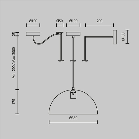 Подвесной светильник Maytoni Basic colors MOD168PL-01W - фото