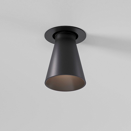 Светильник встраиваемый с антибликовой решеткой Bell 8W 3000K черный 25097/LED Elektrostandard - фото