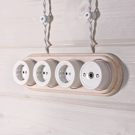 Ретро кабель витой 2х2,5 (белый) 50 м W6452601 - фото