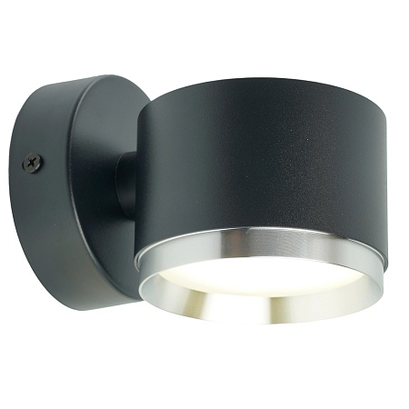 Светильник  настенный Feron HL4598  Barrel DUET 12W, 230V,GX53, черный + хром IP20 - фото